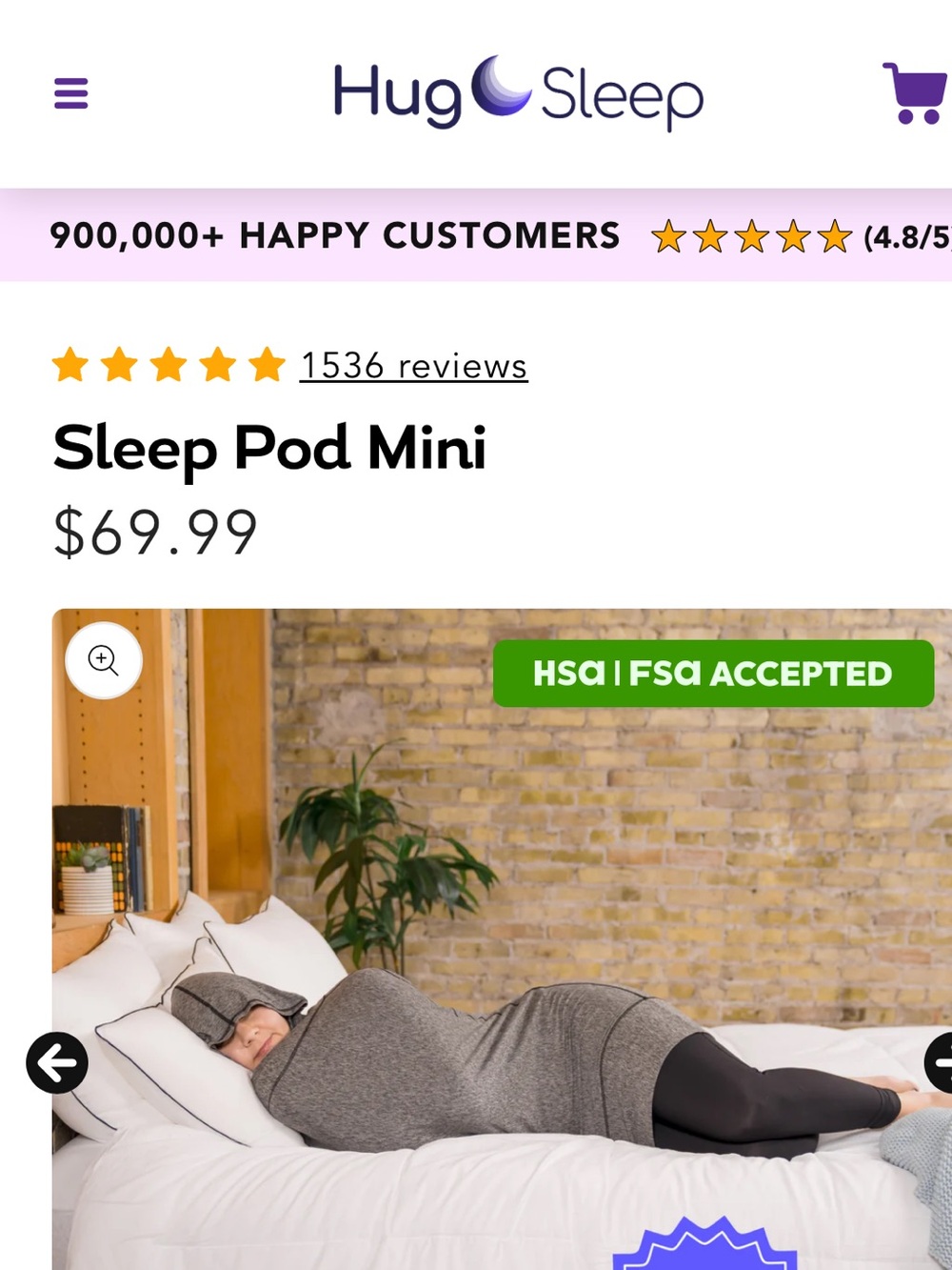 Hug Sleep Pod Sack - Granite - Picture 3 of 14